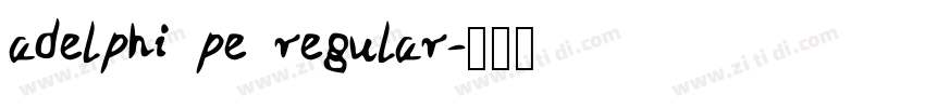 adelphi pe regular字体转换